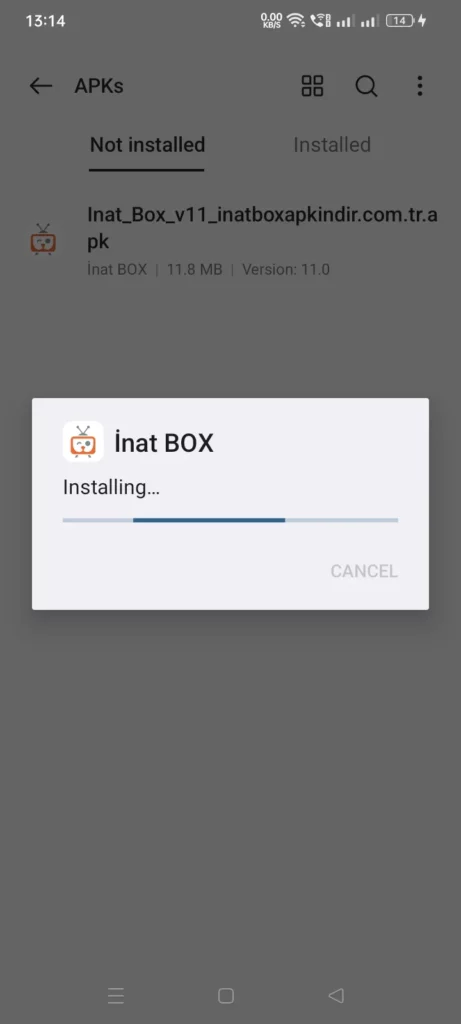Inat Box Apk Installing